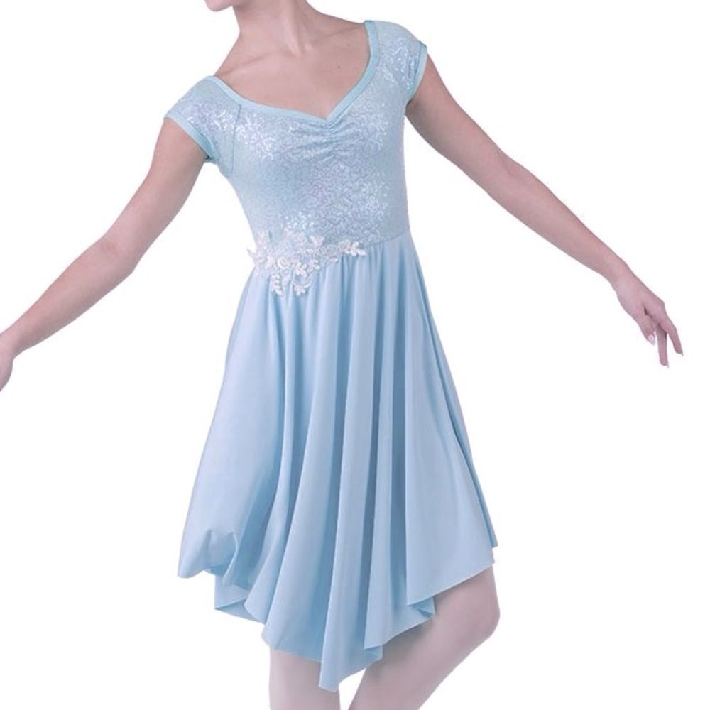 A Wish come Dance costume 24285 Dream of Me light blue sequin SA-Small adult